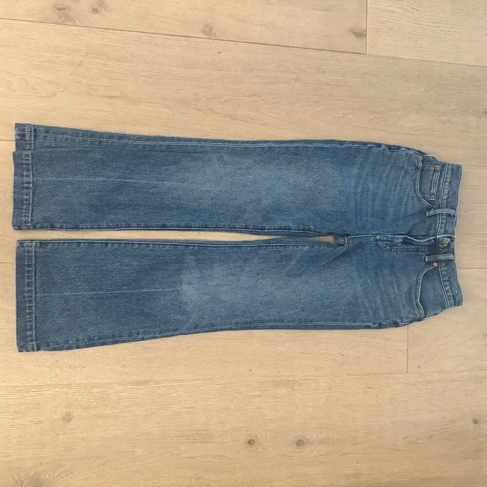 Madewell Perfect Vintage Flare Crop blue Jeans size 25